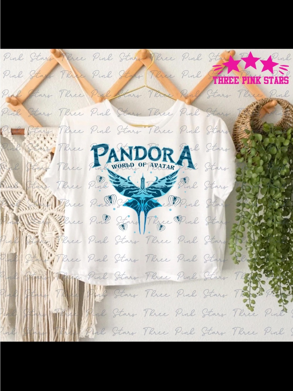 Pandora World of Avatar White Tee with Teal Graphic